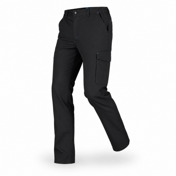 PANTALON RIPSTOP - 63 % POLYESTER, 34 % COTON, 3 % ÉLASTHANNE - 245 g/m² - S A 3XL - NOIR -