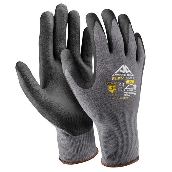 GANT FLEX NYLON / SPANDEX - NITRILE MICROMOUSSE NOIR - 4131X - JAUGE 15 - TAILLE 6 A 11