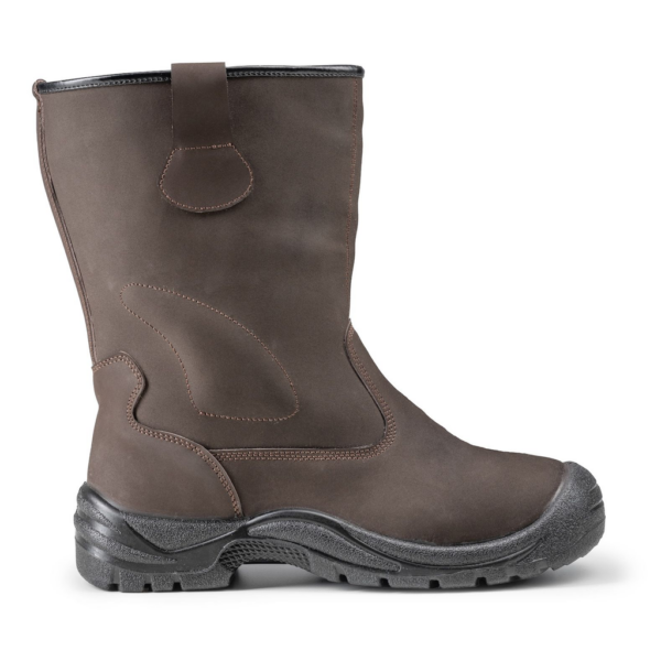 BOTTE DE SÉCURITÉ FOURRÉE EN CUIR MARRON S3 SRC CI 0% Metal EN ISO 20345: 2011 - POINTURE 38 A 47