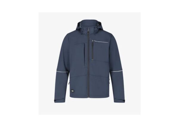 VESTE SOFTSHELL HOMME IMPERMÉABLE, TRES RESPIRANTE - CAPUCHE AMOVIBLE ET REGLABLE - NAVY - TAILLE S A