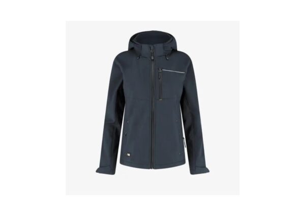 VESTE SOFTSHELL FEMME IMPERMÉABLE, TRES RESPIRANTE - CAPUCHE AMOVIBLE ET REGLABLE - NAVY - TAILLE S A