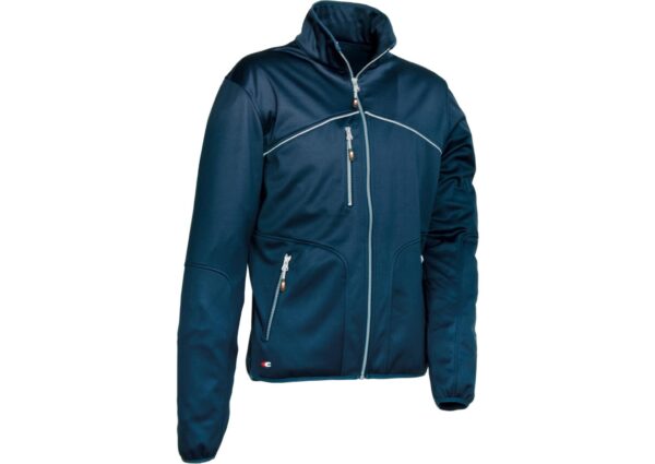 BLOUSON SOFTSHELL HYDROFUGE WINTER WORKWEAR. SOFTSHELL 100% POLYESTER 280 G/M² + MEMBRANE COFRATEX. EN ISO 13688, EN 343. TS À 4XL - MARINE