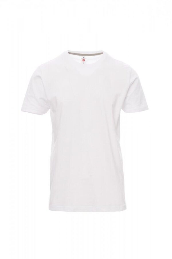 TEE-SHIRT HOMME 190 MANCHES COURTES. 100% COTON, 190 G/M². TXS À 5XL - BLANC