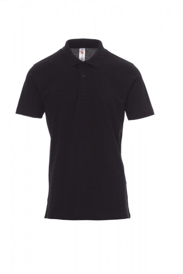 POLO HOMME 180 MANCHES COURTES. 100% COTON, 180 G/M². TXS À 5XL - NOIR