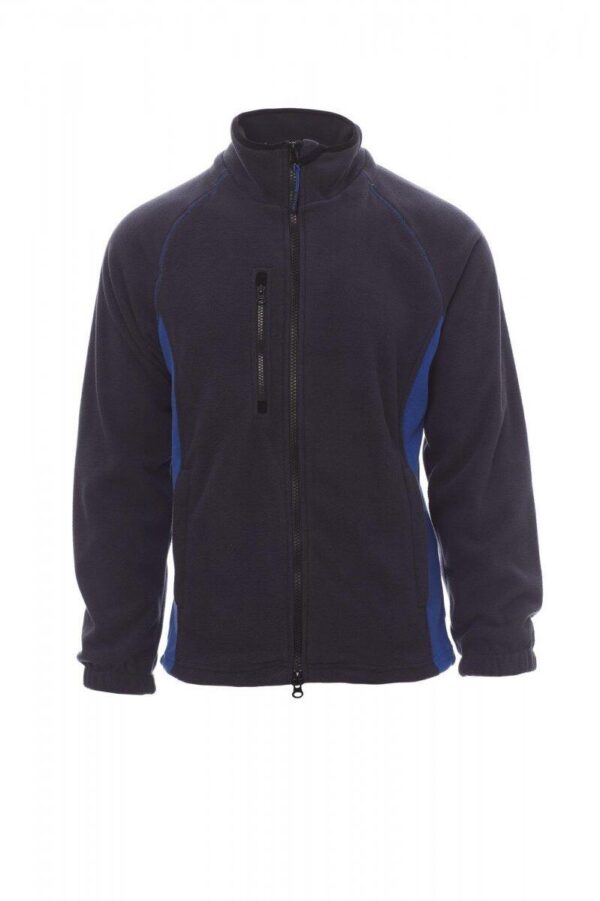 BLOUSON POLAIRE TECH-LINE HOMME BICOLORE CHAUD / RESPIRANT. 100% POLYESTER, 280 G/M² - TS A 3XL - MARINE / BLEU ROYAL