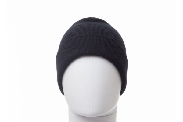 BONNET EN TRICOT AVEC REVERS - 100% ACRYLIQUE - 300 GR/M² - MARINE
