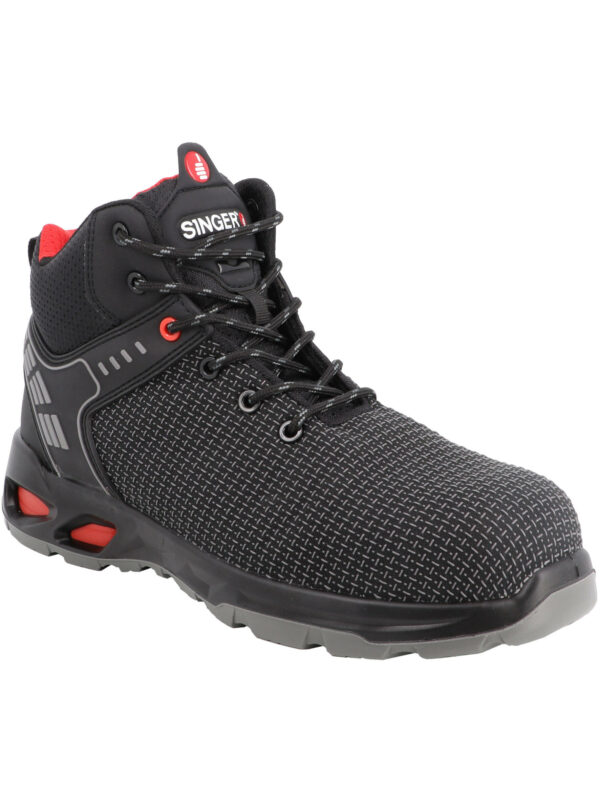 CHAUSSURE HAUTE DE SECURITE S3S FO SR - 36/47 - NOIR ET ROUGE