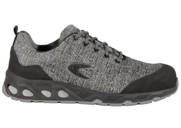 TENNIS DE SECURITE MIXTE ECO-RESPONSABLE GRIS, ULTRA-RESPIRANTE, BOUT RECOUVERT - CE EN ISO 20345 S1P SRC