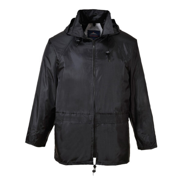 VESTE DE PLUIE 100% POLYESTER, ENDUIT PVC 210G, DOUBLURE 100% POLYESTER MESG 45G - TXS A 7XL - NOIR - 6XL
