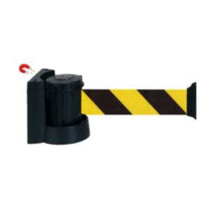 SANGLE ÉTIRABLE JAUNE-NOIR, MAGNETIQUE 3 METRES