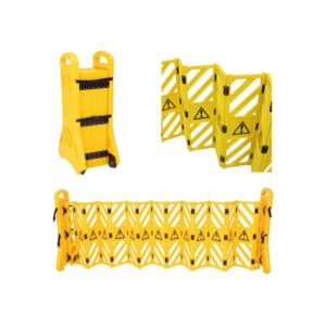 BARRIERE DE SECURITE MOBILE JAUNE - LONGUEUR 4 METRES HAUTEUR 85 CM  - POIDS 12KG