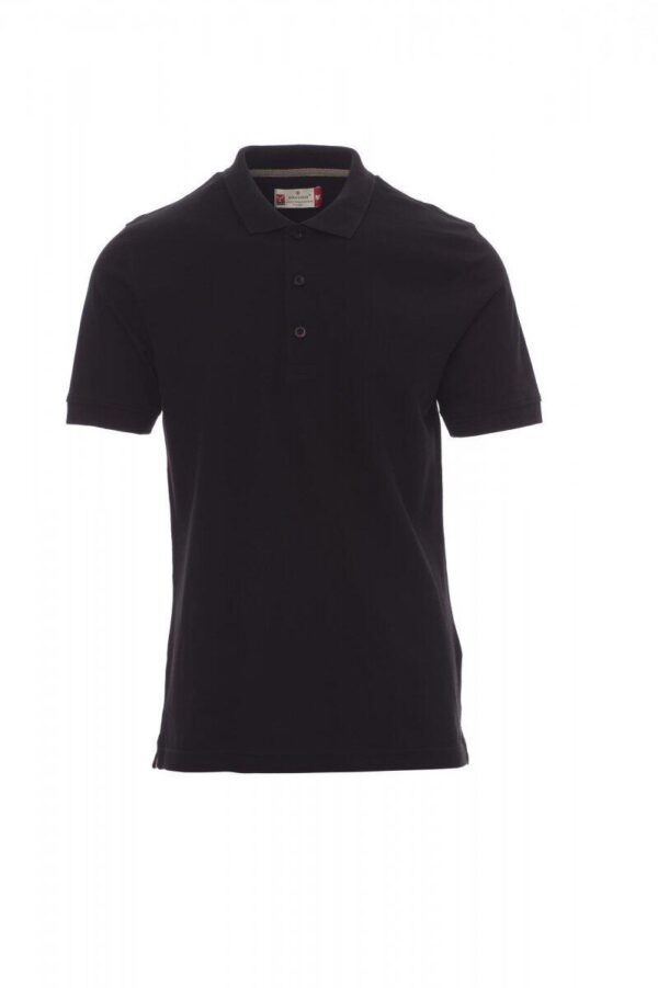 POLO HOMME 200 MANCHES COURTES. 100% COTON, 200 G/M². TXS À 5XL - NOIR