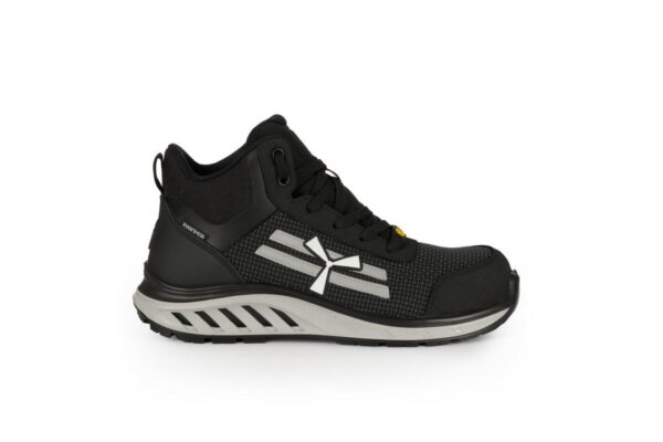 CHAUSSURE DE SÉCURITÉ HAUTE UNISEXE ULTRA-RESPIRANTE, RÉSISTANTE A L'ABRASION ET HYDROFUGÉE - ESD - METAL FREE - S3S / SR / FO - POINTURE 35 A 52 - NOIR