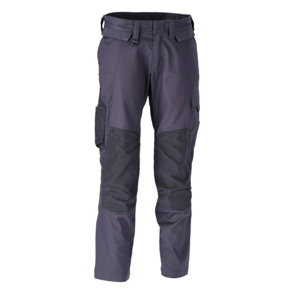 PANTALON - 97% COTON / 3% ÉLASTOLÉFINE 350 G/M² - POCHES GENOUILLERES EN CORDURA - T36 A 56 - MARINE