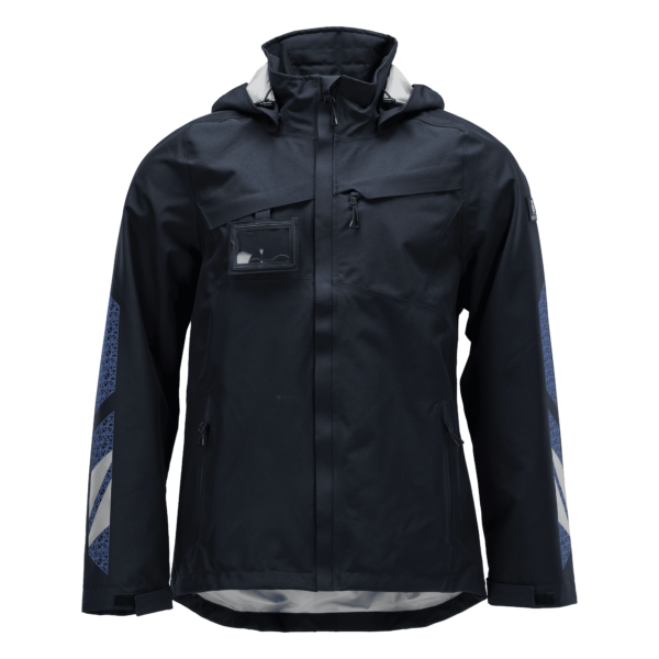 VESTE D'EXTÉRIEUR COUPE-VENT, RESPIRANT, IMPERMÉABLE 100% POLYESTER, MANCHES RENFORCÉES EN CORDURA - MARINE- TS A 2XL