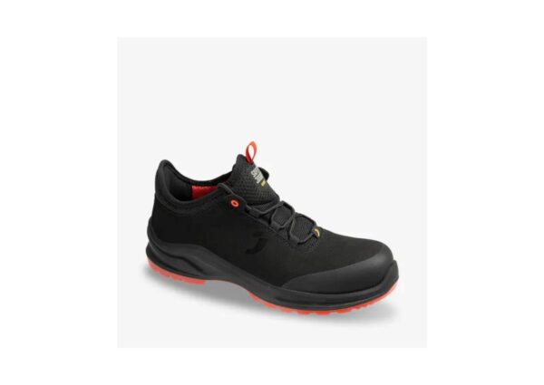 BASKET DE SÉCURITÉ BASSE LEGERE, VEGAN, SANS MÉTAL CATÉGORIE : S3S/SR, SC, ESD, CI, FO COLORIS NOIR/ROUGE - 35/50