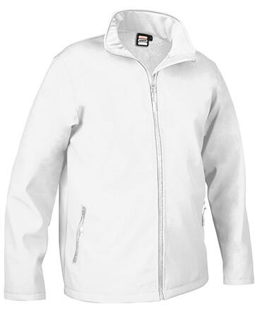 BLOUSON UNISEXE EXTREME CONFORT SOFTSHELL. POLYAMIDE / ELASTHANNE / MEMBRANE SKINBREATH, 350 G/M². TS A XXL - BLANC