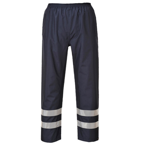PANTALON DE PLUIE UNISEXE SECURITE REFLECT. POLYESTER / PU, 190 G/M² - TXS A 3XL - MARINE