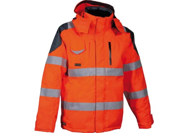 PARKA HAUTE VISIBILITE FROID NEGATIF -45°C - POLYESTER / PU, 200 G/M² - T42 A 62 - ORANGE FLUO