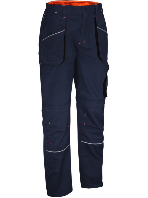 PANTALON DE TRAVAIL 65% POLYESTER / 35% COTON. 245 g/m². TAILLE S/4XL - Bleu/orange