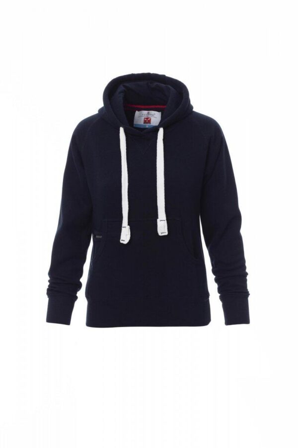 SWEAT FEMME 300 CAPUCHE ATLANTA LADY. 70% COTON / 30% POLYESTER, 300 G/M². TXS À XXL - MARINE