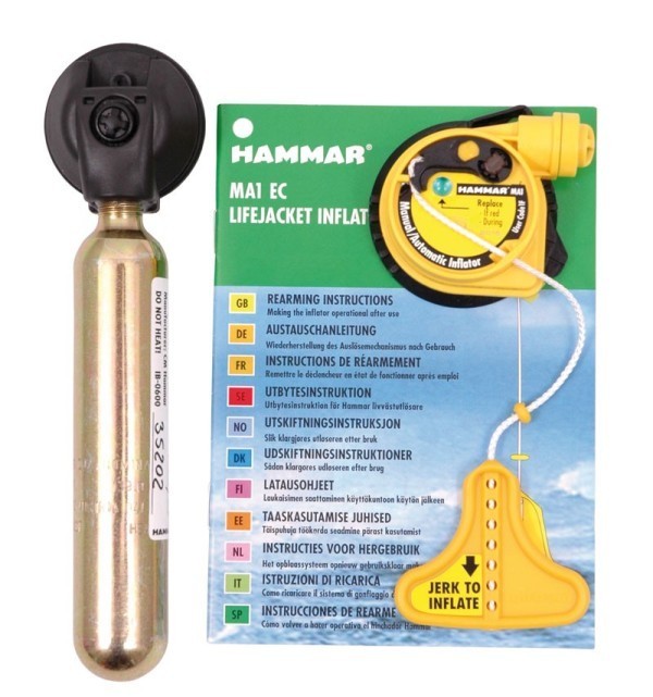 KIT DE RECHANGE POUR GILET DE SAUVETAGE VARIO - PERCUTEUR HAMMAR MA1 + CO2 33GR