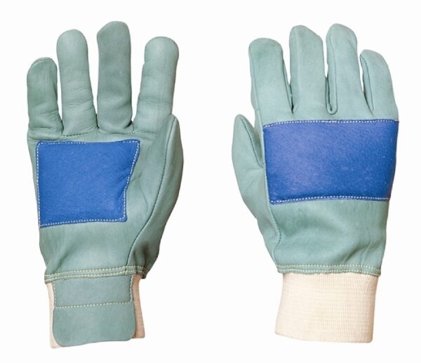 GANT HYDROFUGE TOUT FLEUR DE BOVIN VERT, BUCHERON, PAUME ET DOS RENFORCE, POIGNET BORD COTE, TU (10).