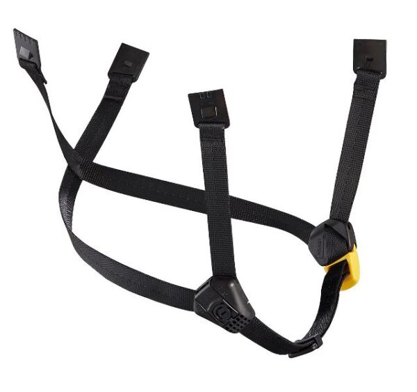 JUGULAIRE DUAL RALLONGEE POUR CASQUES VERTEX ET STRATO - COLORIS JAUNE/NOIR