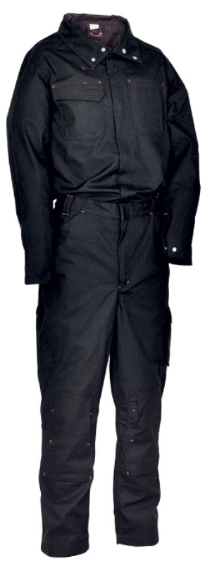 COMBINAISON POCHES GENOUX ACTIPRO. POLYESTER / COTON, 300 G/M². EN ISO 13688. TS À 4XL - NOIR
