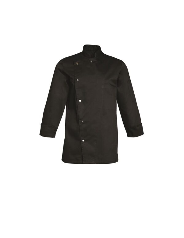 VESTE ALBAN. PRESSIONS MANCHES LONGUES. UNI POLYESTER / COTON. T1 (40/42) à 6 (60/62) - NOIR
