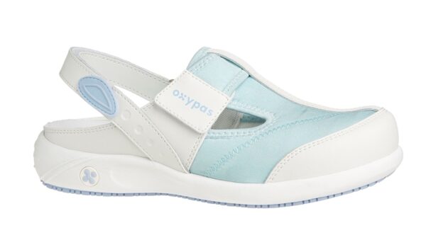 SABOT FEMME PIED SENSIBLE, PARAMEDICAL/COLLECTIVITES BLEU CIEL, ANTIDERAPANT - CE EN ISO 20347 SRC ESD - 36/42