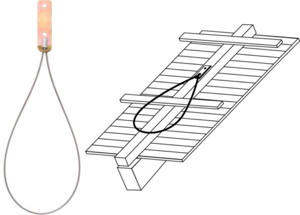 ANCRAGE POUR TOITURE EN TUILES (FIXATION NON INCLUS).