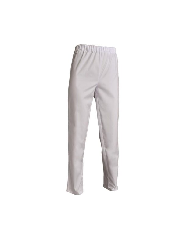 PANTALON ANDRE. UNI POLYESTER / COTON. T0 (36/38) A 6 (60/62) - BLANC