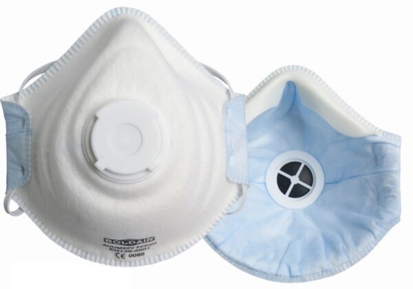 DEMI-MASQUE FILTRANT SOLIDES/LIQUIDES AVEC VALVE FFP2D (BOÎTE DE 10)