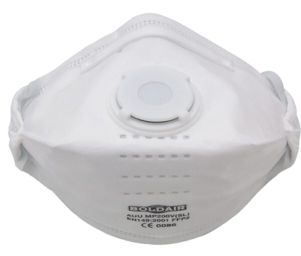 DEMI-MASQUE PLIABLE FILTRANT SOLIDES/LIQUIDES AVEC VALVE FFP2SL (BOÎTE DE 20)