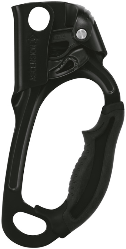 POIGNÉE BLOQUEUR, MAIN DROITE. BLOQUEUR DE PROGRESSION ASCENSION NOIR PETZL.