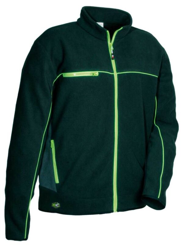 BLOUSON POLAIRE FROID NEGATIF ERGOWEAR. POLAIRE 100% POLYESTER, 400 G/M². EN ISO 13688, EN 14058 (NIV 11XXX). TS À 4XL - GRIS/VERT