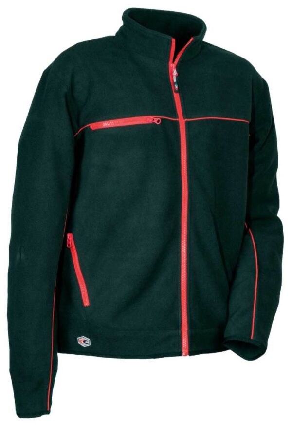 BLOUSON POLAIRE FROID NEGATIF ERGOWEAR. POLAIRE 100% POLYESTER, 400 G/M². EN ISO 13688, EN 14058 (NIV 11XXX). TS À 4XL - NOIR/ROUGE