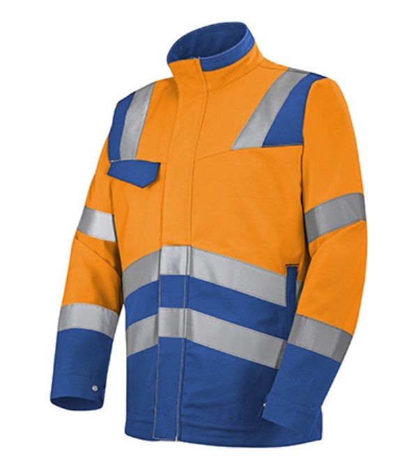 BLOUSON DE TRAVAIL HAUTE VISIBILITE V-LINE. COTON / POLYESTER. EN ISO 13688, EN ISO 20471 CL2. T36/38 À 60/62 - ORANGE/BUGATTI