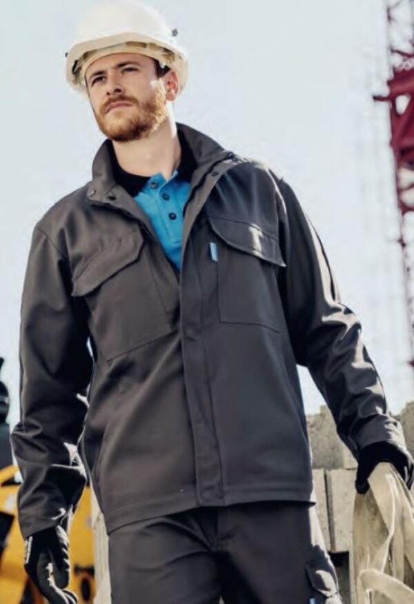 BLOUSON HOMME 100% METAL FREE KLINE. COTON / POLYESTER, 300 G/M². EN ISO 13688. T36/38 à 60/62 - GRIS FONCE