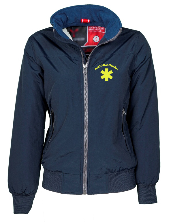 BLOUSON COUPE-VENT FEMME AMBULANCIERE. 100% NYLON TASLAN, 105 G/M² - TS A XL - MARINE