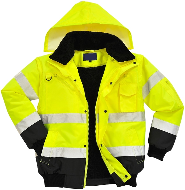 BLOUSON HAUTE VISIBILITE OXFORD MULTIPOCHES 5 EN 1 IMPER/RESPIRANT BICOLORE. EN ISO 13688, EN 13758-2, EN ISO 20471 CL 3, EN 343 CL 3.1. TS À 3XL - JAUNE/NOIR