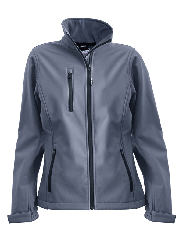 BLOUSON TECH-LINE FEMME EXTREME CONFORT SOFTSHELL. NYLON / ELASTHANNE / POLAIRE / MEMBRANE TPU, 320 G/M² - TS A XL - GRIS ACIER