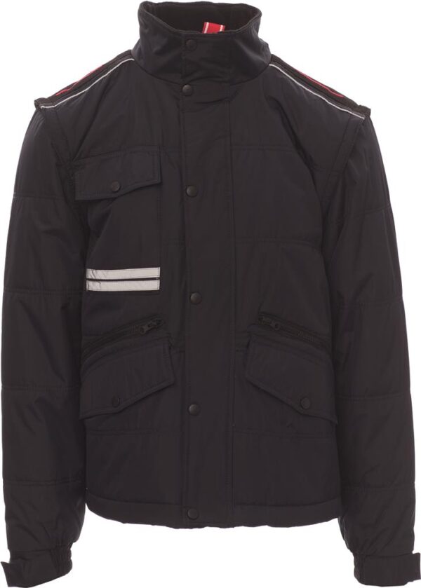 BLOUSON 2 EN 1 TECH-LINE UNISEXE MATELASSE RIPSTOP IMPER / RESPIRANT. 100% POLYESTER RIPSTOP 240T, 200 G/M². TS à 5XL - NOIR