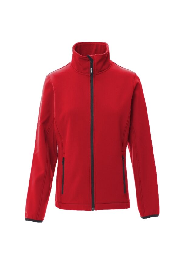 BLOUSON TECH-LINE FEMME SOFTSHELL 280 ETANCHE ET RESPIRANT. 100% POLYESTER STRETCH, 280 G/M². TS à XL - ROUGE