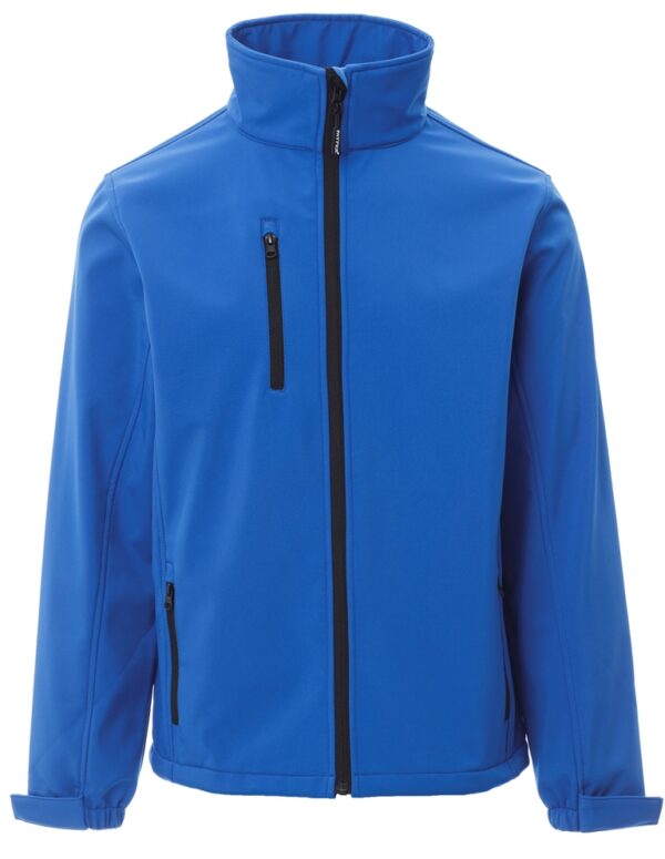 BLOUSON TECH-LINE HOMME EXTREME CONFORT SOFTSHELL. NYLON / ELASTHANNE / POLAIRE / MEMBRANE TPU, 320 G/M² - TXS A 5XL - BLEU ROYAL