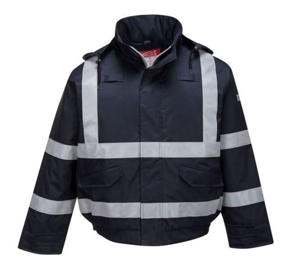 BLOUSON INTEMPERIES FR MULTIRISQUES ATEX REFLECT IMPER/RESPIRANT. TAILLE S A 6XL - MARINE
