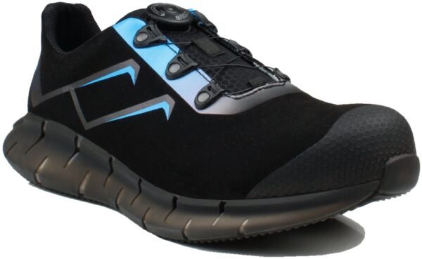 TENNIS DE SECURITE HOMME, BOOST ENERGY, NOIR/BLEU, ULTRA-CONFORTABLE, ATOP EASY FIT, ESD - CE EN ISO 20345 S1P WR SRC ESD - 33/47