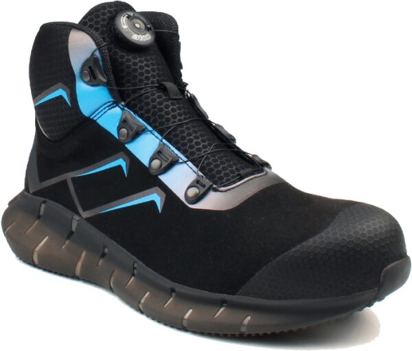 BAKET DE SECURITE HOMME, BOOST ENERGY, NOIR/BLEU, ULTRA-CONFORTABLE, ATOP EASY FIT, ESD - CE EN ISO 20345 S1P WR SRC ESD