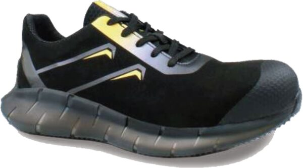 TENNIS ULTRA-LEGERE DE SECURITE HOMME, BOOST ENERGY, NOIR/JAUNE, ULTRA-CONFORTABLE, ESD - CE EN ISO 20345 S3 SRC ESD - 39/47